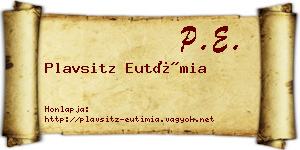 Plavsitz Eutímia névjegykártya